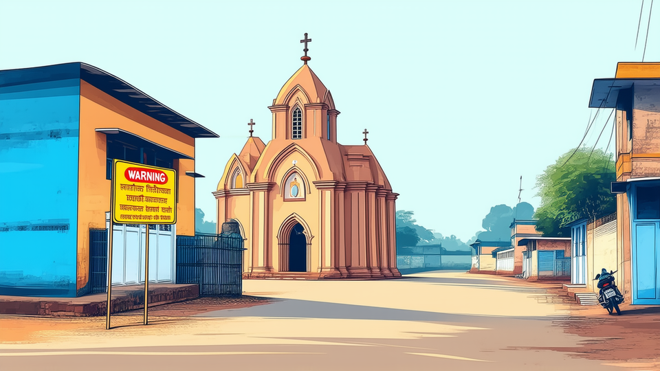 Indian churches post warning signs after anti‑conversion laws take effect on June 10