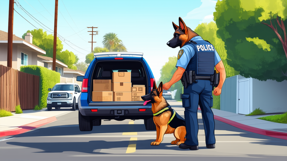 Alhambra police K9 Otis helps seize 440 pounds of cocaine from SUV