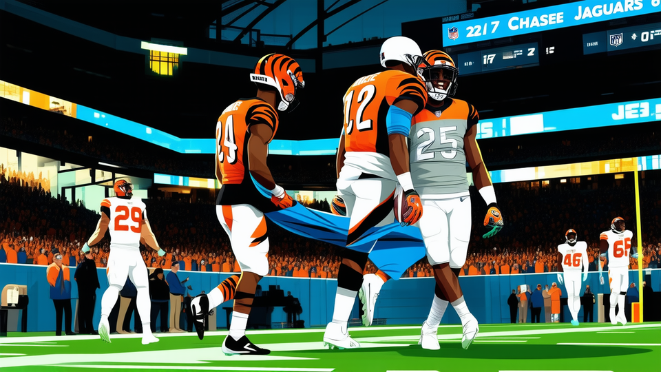 Ja'Marr Chase exits with concussion as Bengals fall 22-17 to Jaguars