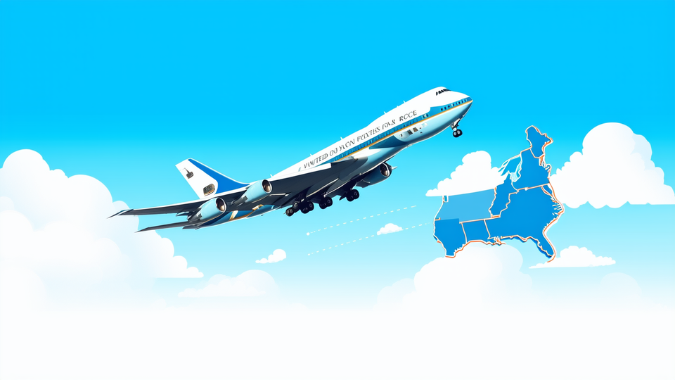 Trump sets Air Force One record with eight‑state tour in a week