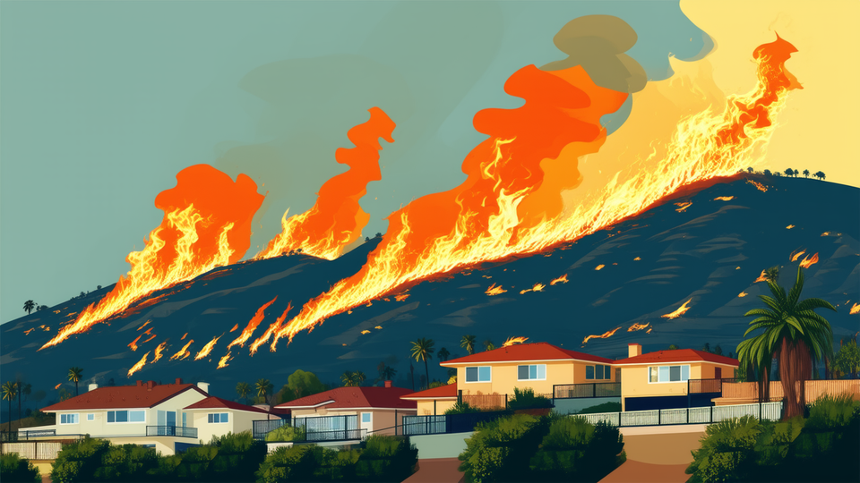 Orange County wildfire engulfs homes and expands overnight as evacuations continue