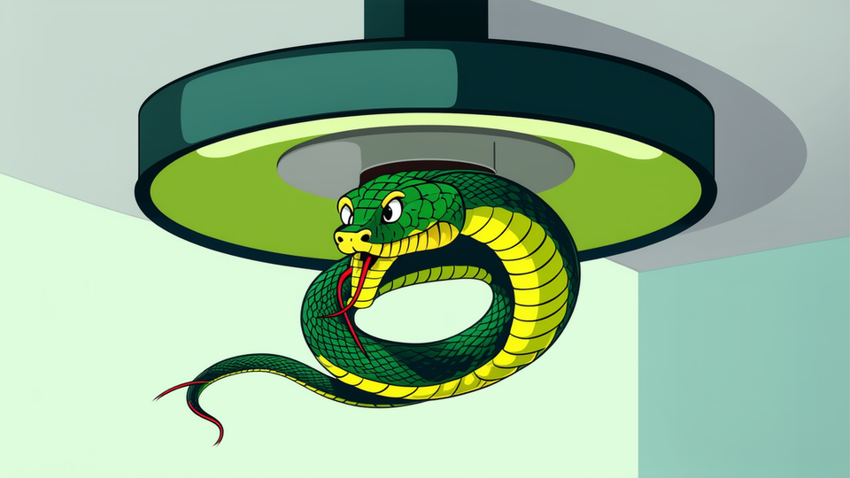 Family Hides Upstairs as Cobra Coils Above Kitchen Light for 36 Hours