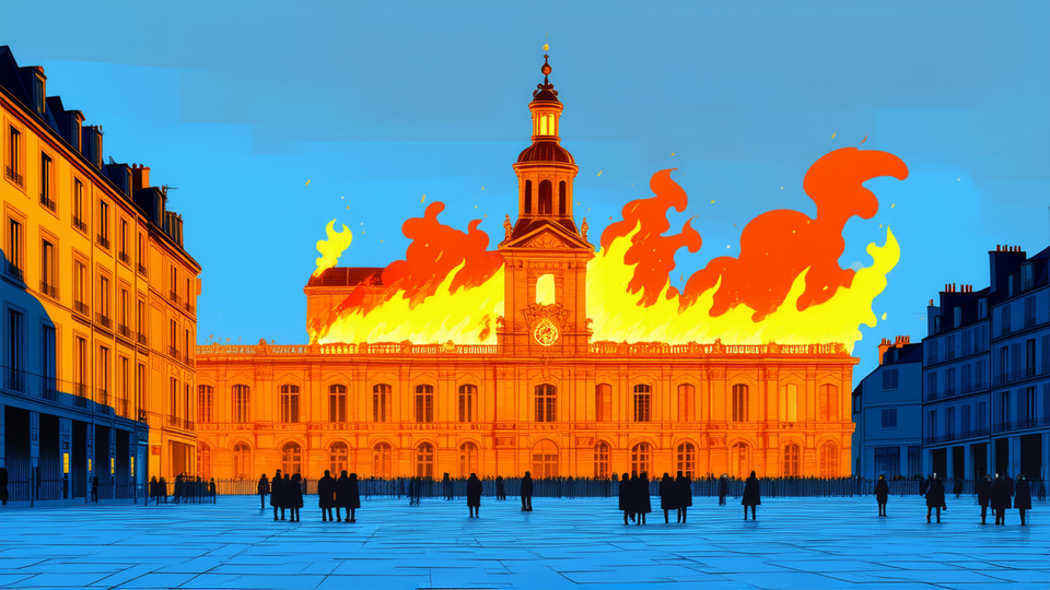 Radical left activists torch French city halls and threaten public servants on Oct. 19