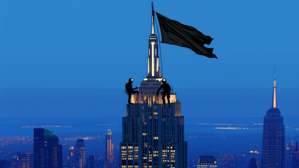 Two Masked Climbers Scale Empire State Building, Unfurl Peace Banner