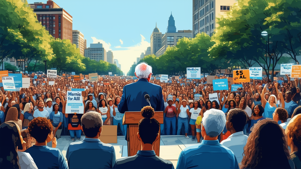 Bernie Sanders Declares U.S. on Verge of Democratic Socialist Revolution