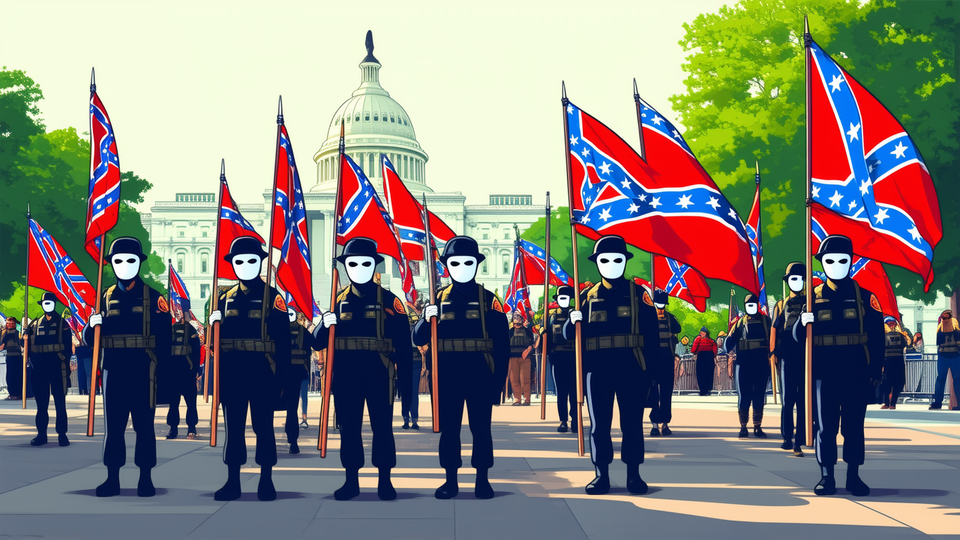 Patriot Front White Supremacist March Near Capitol Hill on July 4, 2026