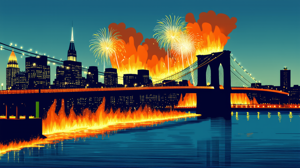 Brooklyn Bridge Blaze Halts Independence Day Fireworks