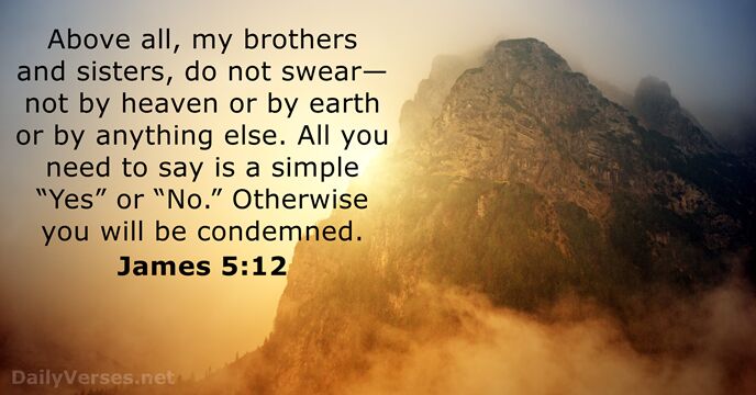 Repent and Return to the People! Let your YES mean YES and your NO mean NO