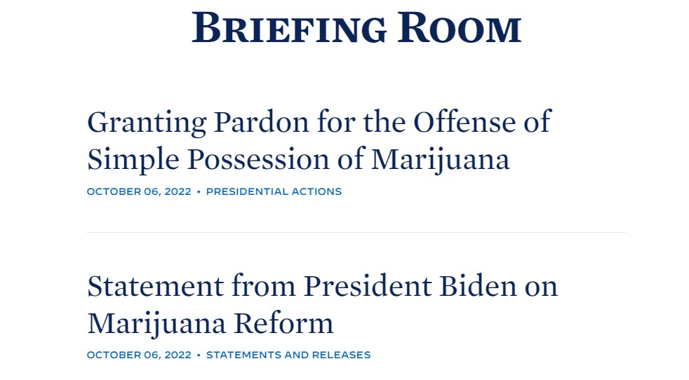 Biden’s Marijuana Proclamations: Buying Votes and Establishing a Narrative