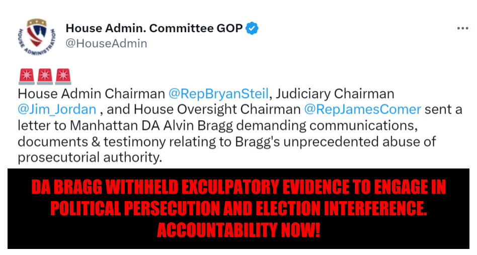 TRUMP WAS RIGHT! Political Persecution & Election Interference – HOLD BRAGG ACCOUNTABLE!