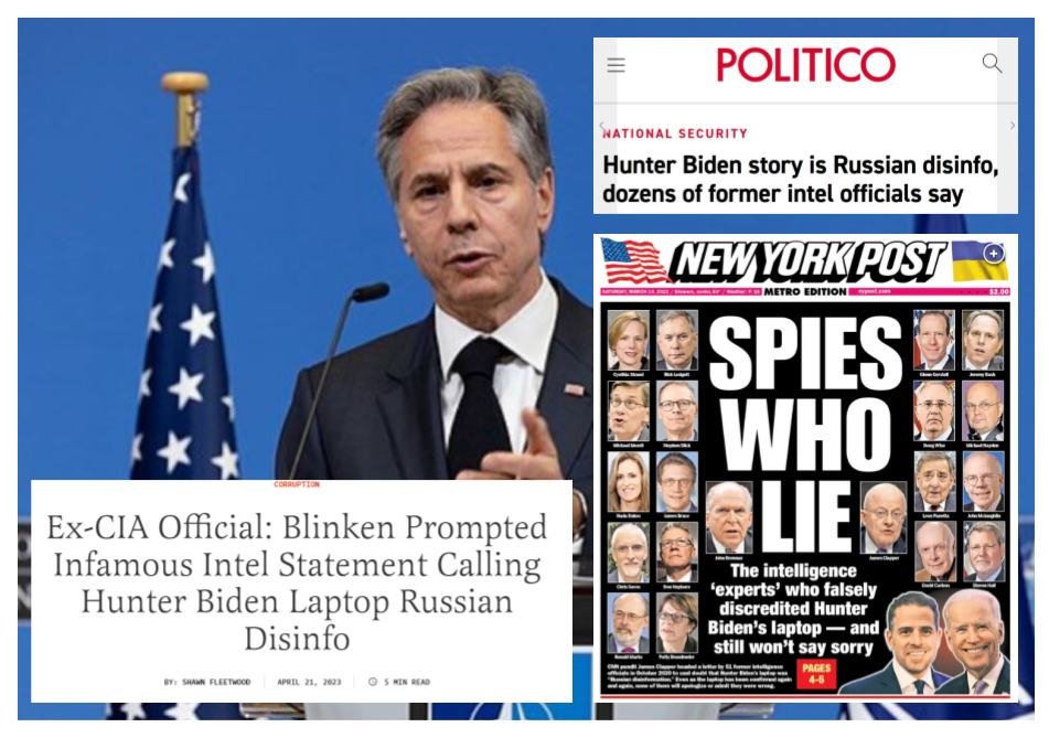 Accountability NOW! SecState Anthony Blinken Coordinated the Laptop Lie
